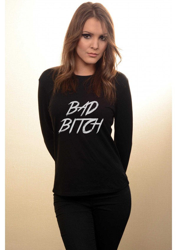 Tricou cu maneca lunga Bad Bitch